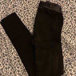 Gymshark Flex Leggings Black Marl Charcoal